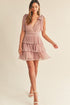 LUREX PLEATED MINI DRESS